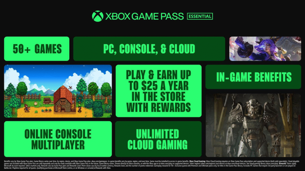  Xbox Game Pass plans